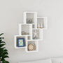 Voir la diapositive 1 : VIDAXL Etagere murale cube Blanc 78x15x93 cm Bois d'ingenierie
