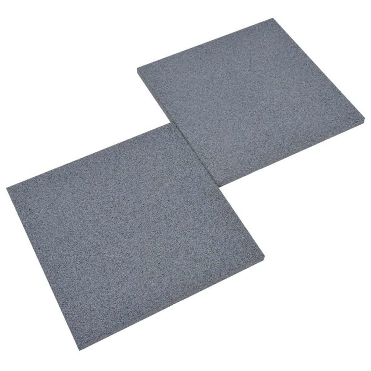 VIDAXL Carreaux de protection antichoc 6pcs Caoutchouc 50x50x3 cm Gris