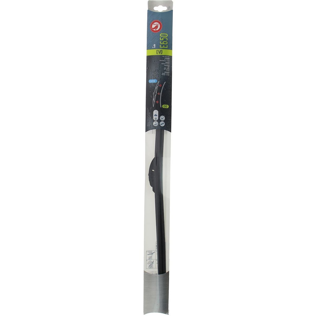AUCHAN Balai d'essuie-glace EVO E650 65cm pour CITROËN NISSAN PEUGEOT RENAULT