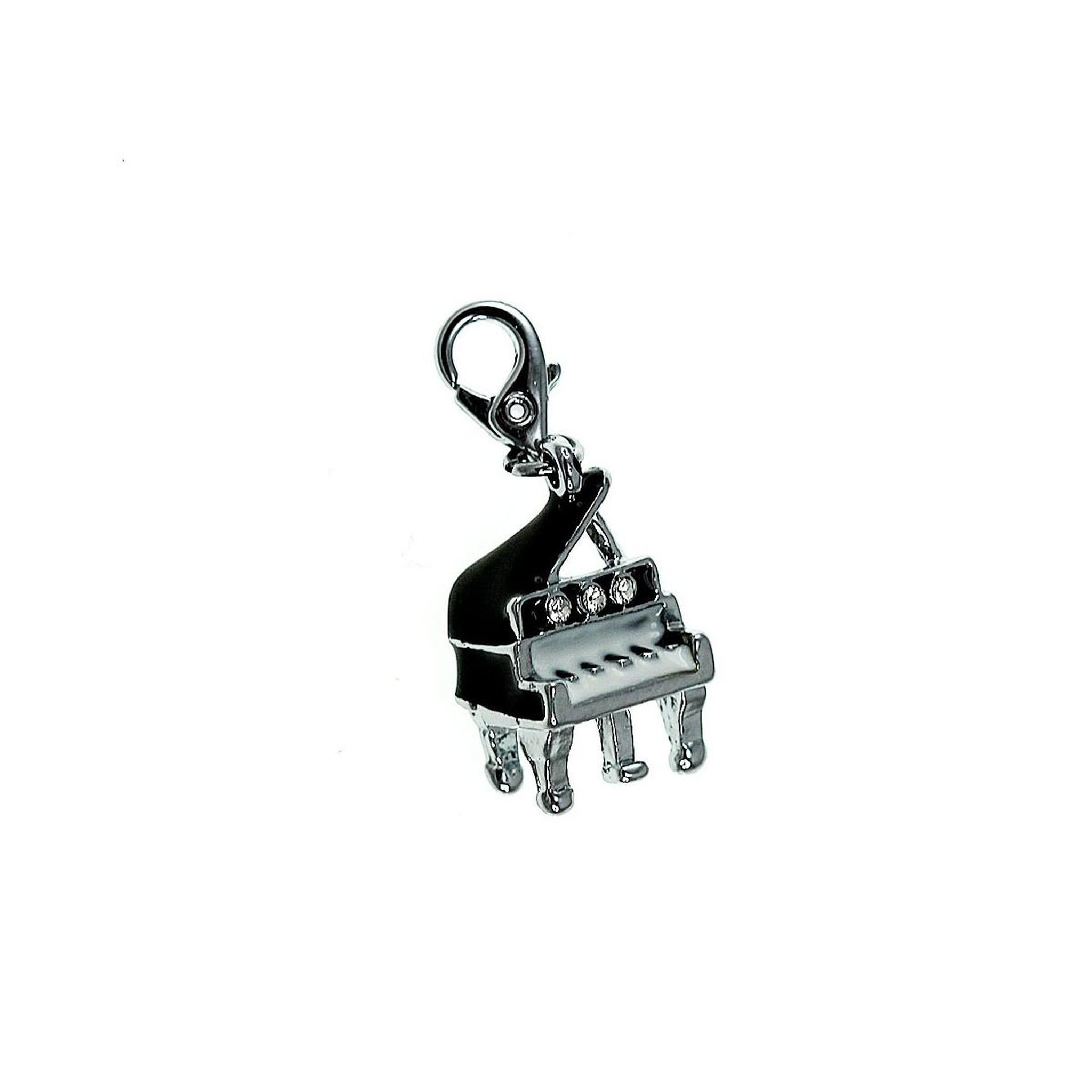 SC CRYSTAL Charm piano noir SC Crystal orné de Cristaux scintillants