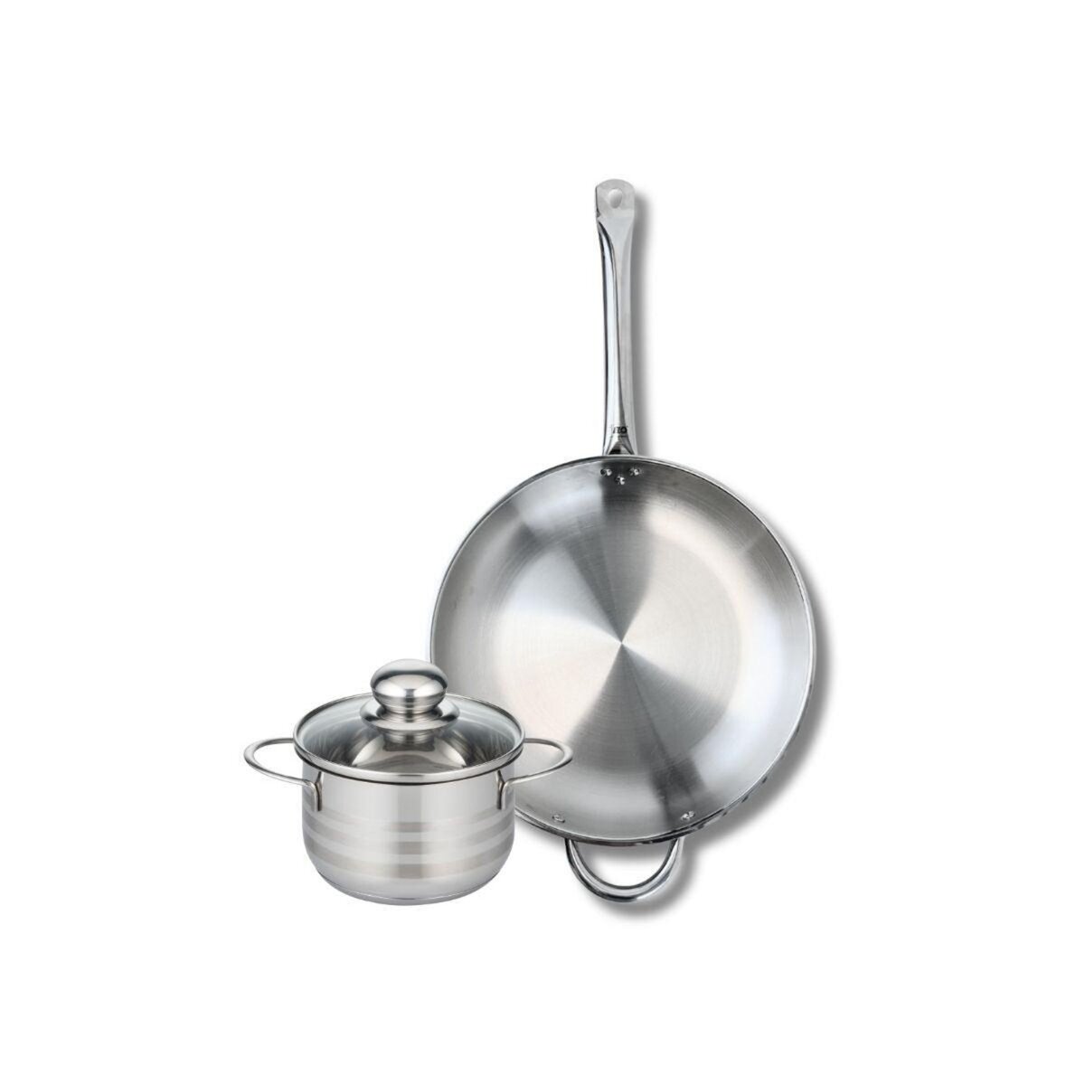 ELO Ensemble de 1 Poêle de cuisson 32 cm et 1 faitout 16 cm Elo Profi Brillant