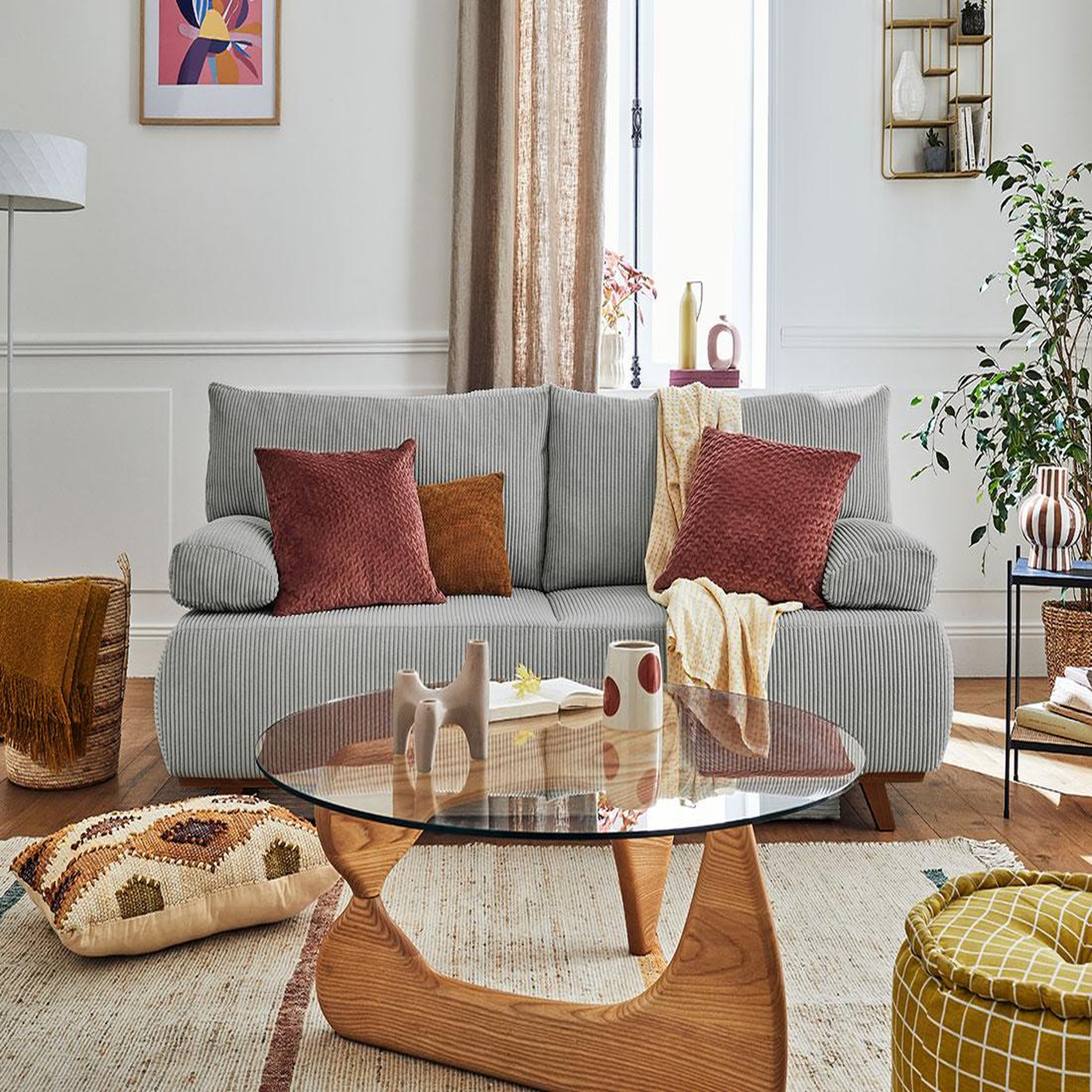 Voir la diapositive 5 : BEST MOBILIER Cristal - canapé 3 places - convertible avec coffre - en velours côtelé