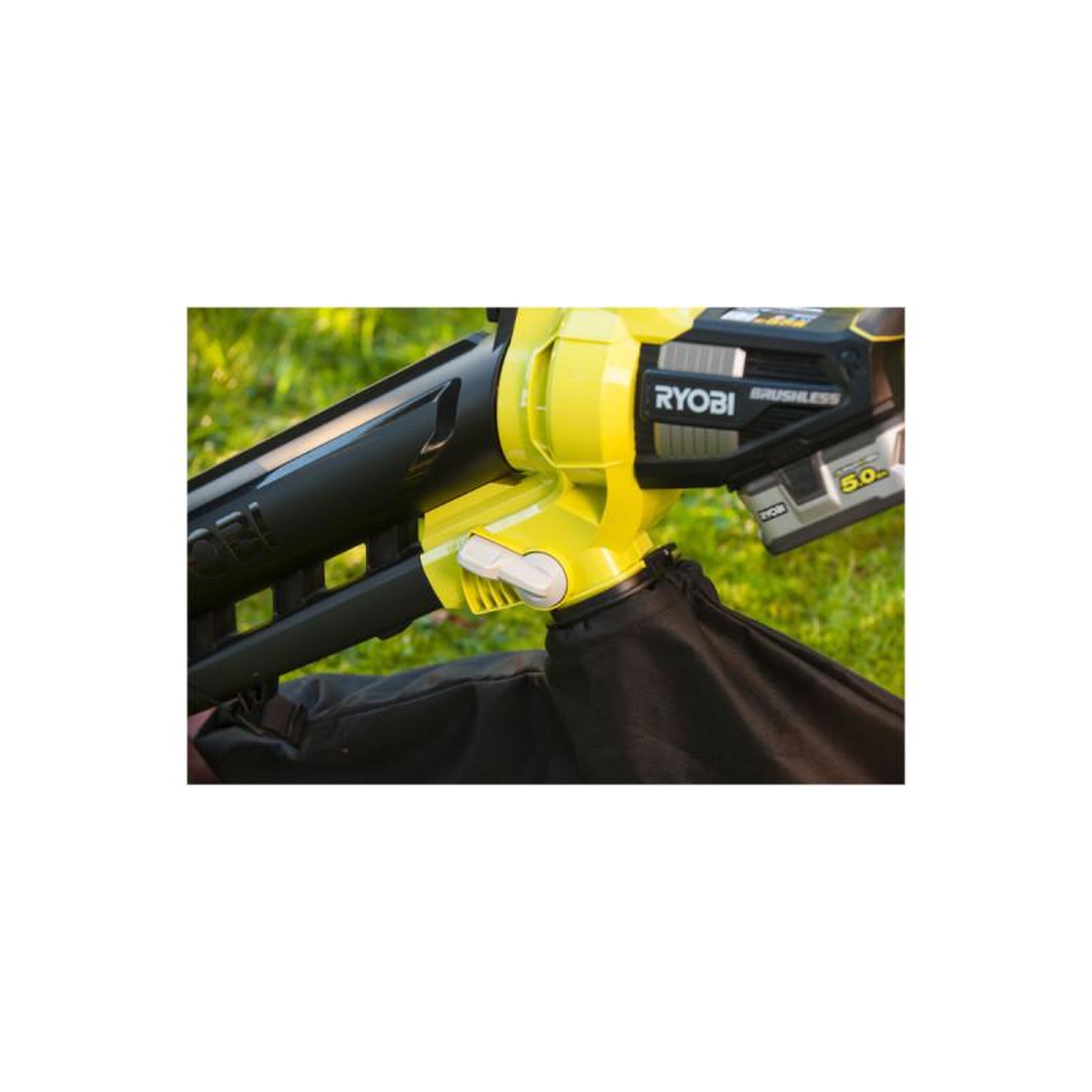 Voir la diapositive 4 : Ryobi Pack ryobi souffleur aspiro-broyeur obv18 - 18v one+ brushless - 1 batterie 2.0ah - 1 chargeur rapi