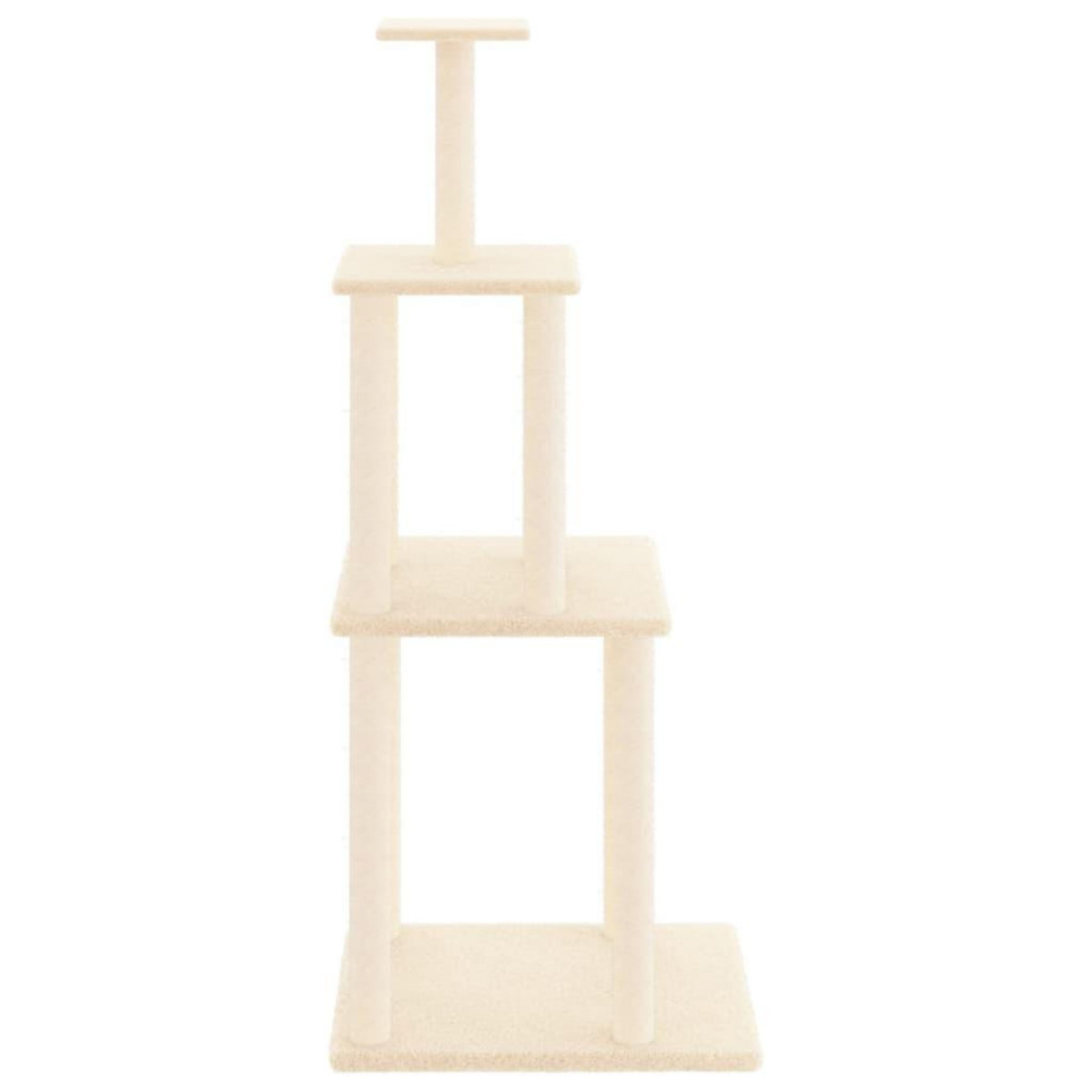 VIDAXL Arbre a chat avec griffoirs en sisal creme 149 cm