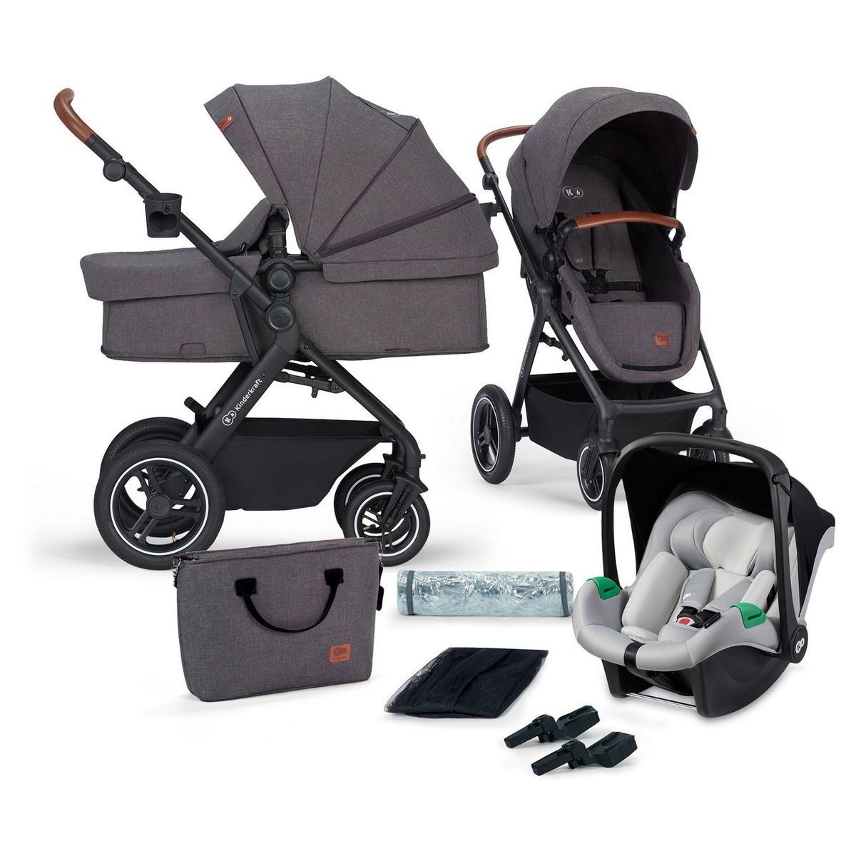 KINDERKRAFT Poussette B-TOUR 3en1 Mink Pro