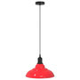 Voir la diapositive 2 : VIDAXL Lampe suspendue reglable hauteur E27 rouge brillant Ø31cm metal