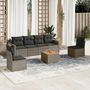Voir la diapositive 1 : VIDAXL Salon de jardin avec coussins 7 pcs gris resine tressee