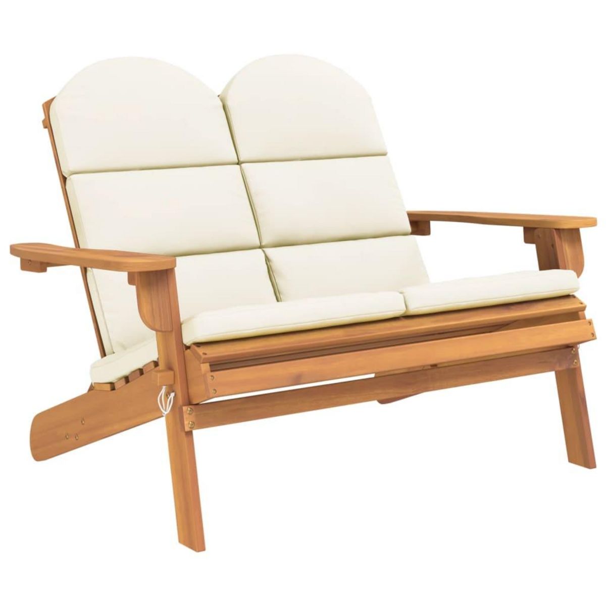 VIDAXL Banc de jardin Adirondack et coussins 126 cm bois massif acacia