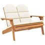 Voir la diapositive 2 : VIDAXL Banc de jardin Adirondack et coussins 126 cm bois massif acacia