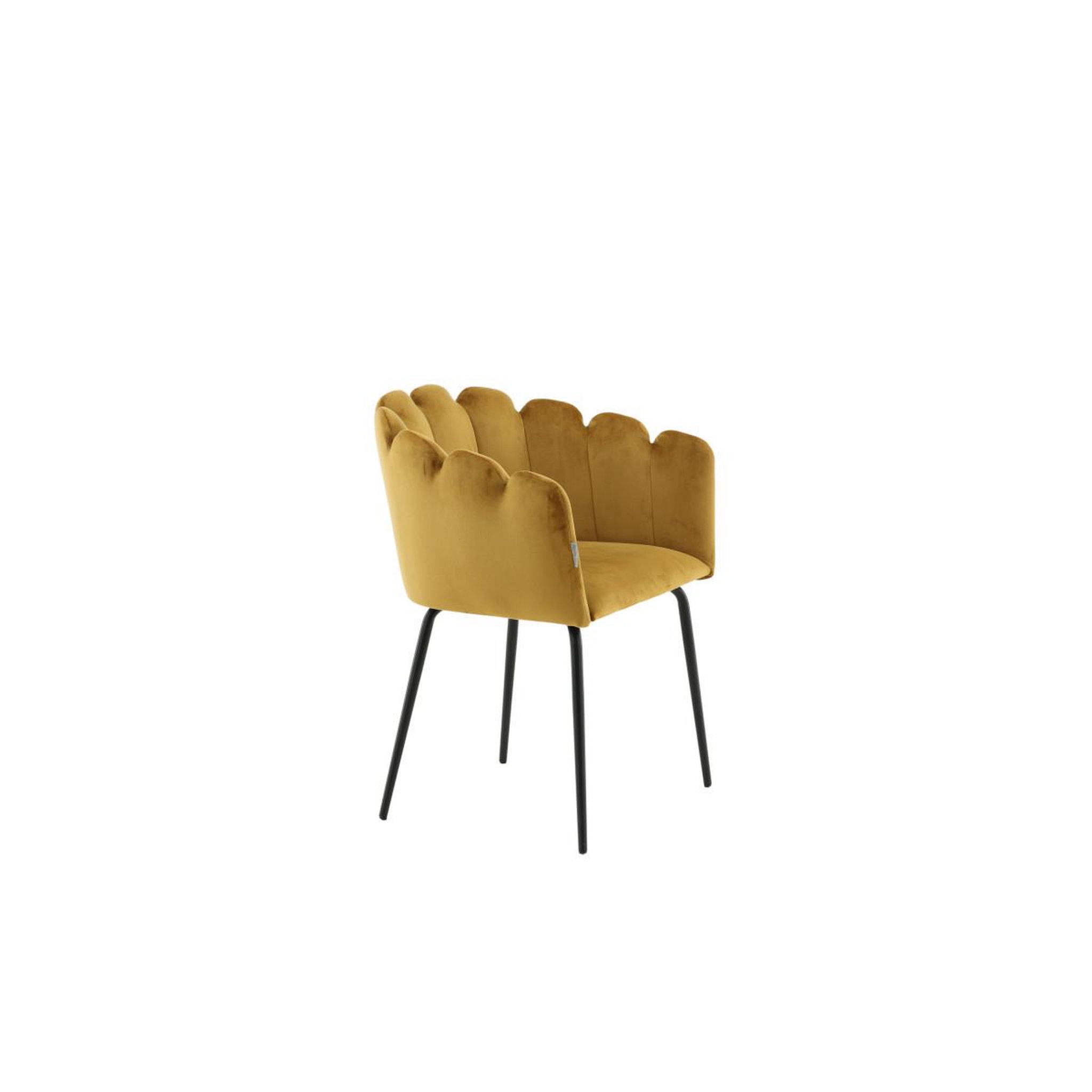 Voir la diapositive 2 : Paris Prix Chaise en velours  limhamn  76cm jaune