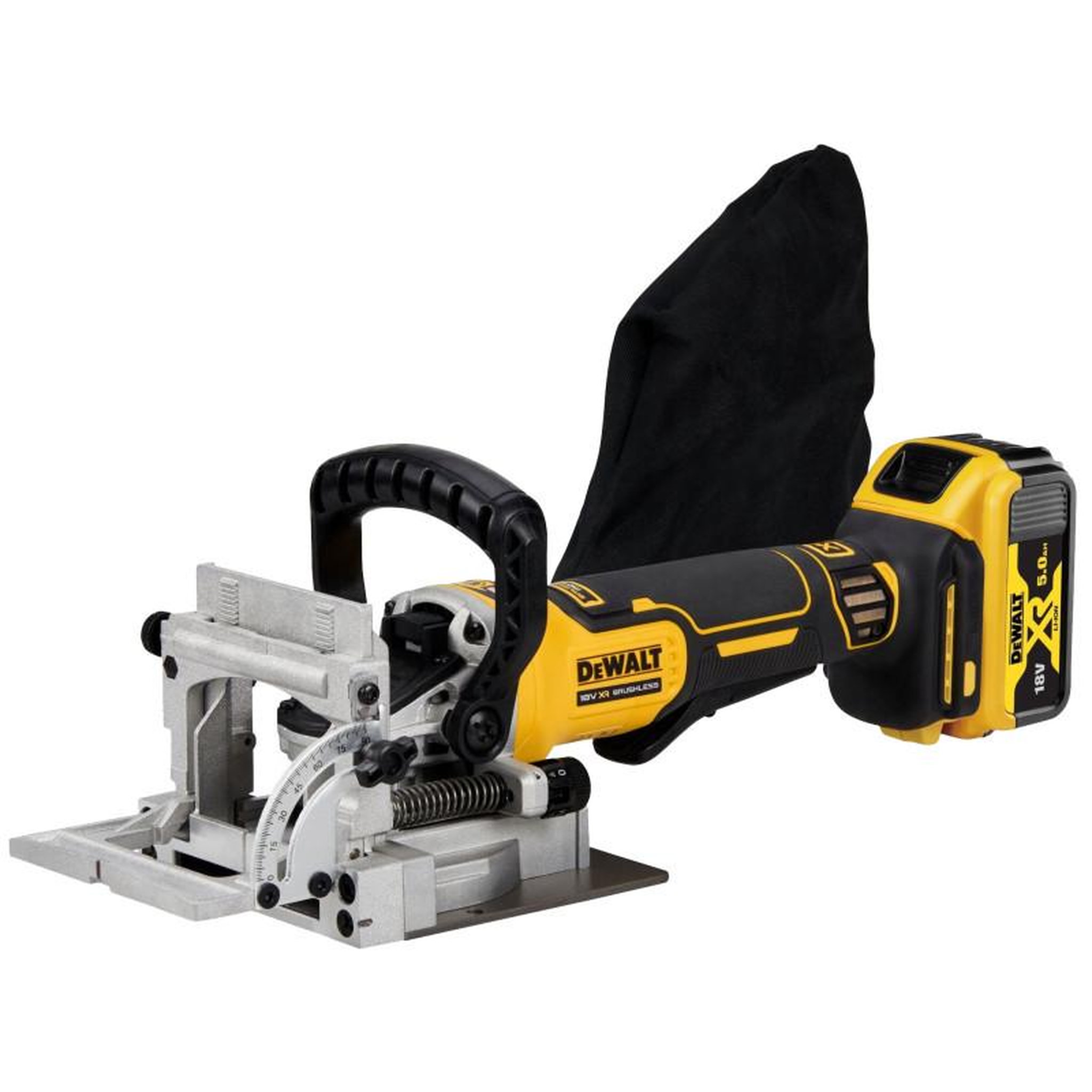 Voir la diapositive 2 : Dewalt Fraiseuse à lamelles 18V XR Brushless + 2 batteries 5Ah + chargeur + coffret T STAK DEWALT DCW682P2 QW