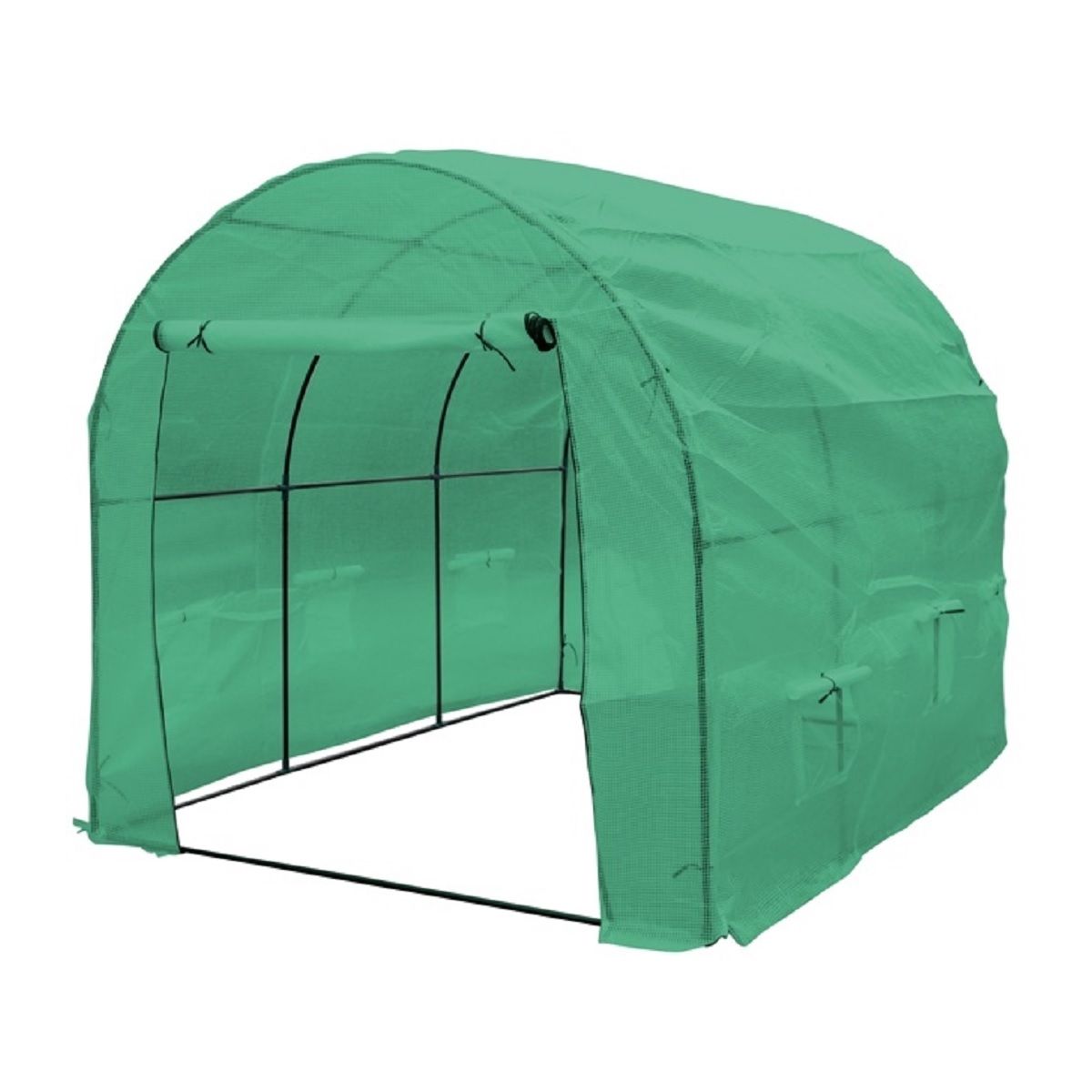 GARDENSTAR Serre métal tunnel 3x2x2m bâche 140g/m2