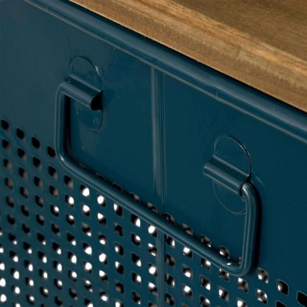 ATMOSPHERA Lot de 3 Coffres de Rangement  Azae  46cm Bleu