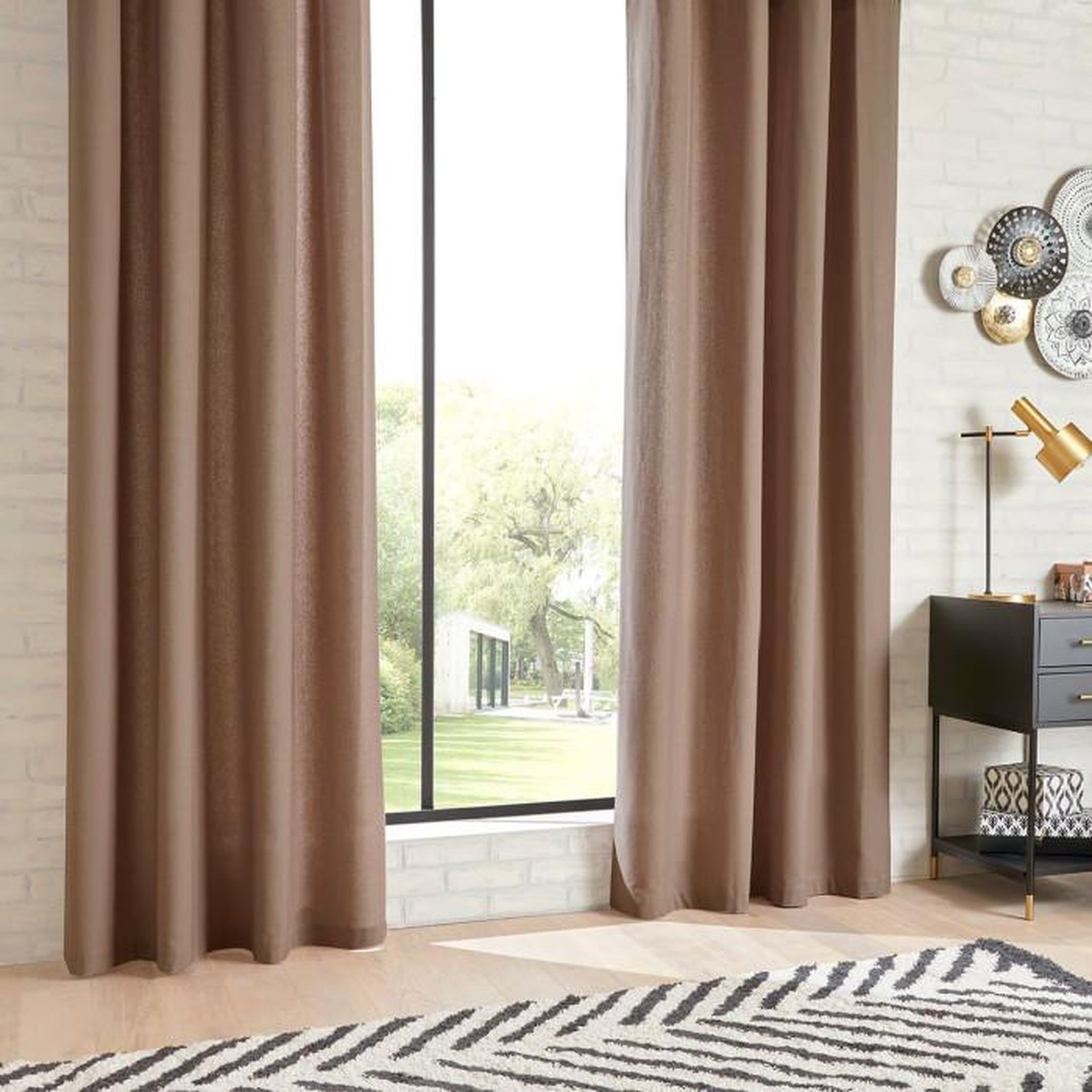 Voir la diapositive 1 : ATMOSPHERA Rideau à Oeillets  Everly  135x240cm Taupe