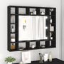 Voir la diapositive 1 : VIDAXL Armoire a miroir a LED noir 91x15x76,5 cm
