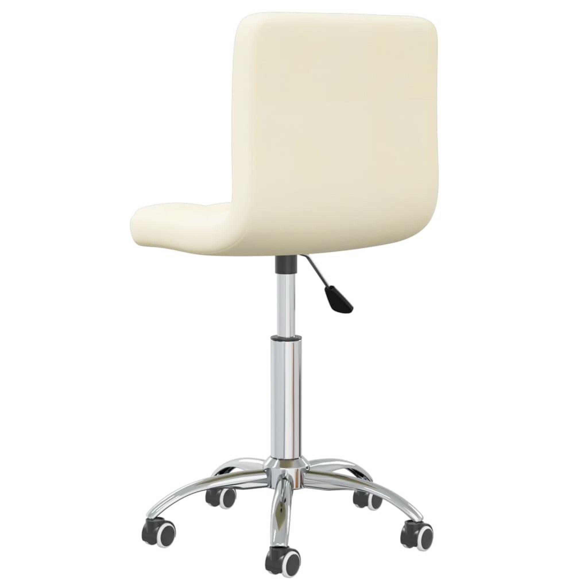 Voir la diapositive 4 : VIDAXL Chaise pivotante de salle a manger Creme Tissu