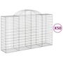 Voir la diapositive 2 : VIDAXL Paniers a gabions arques 50 pcs 200x50x120/140 cm Fer galvanise