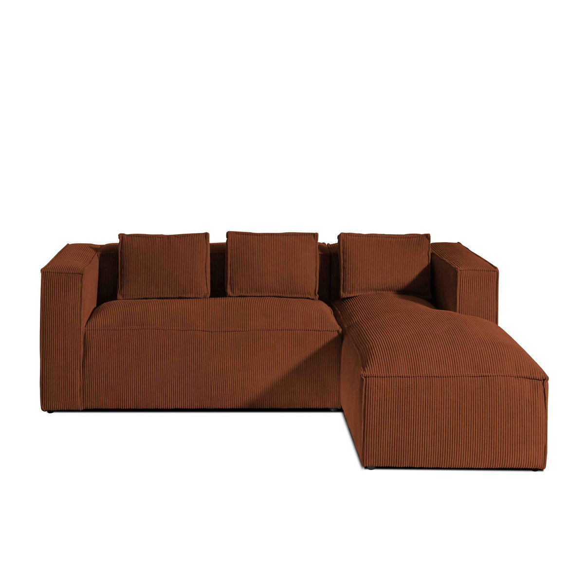 LISA DESIGN Stella - canapé d'angle - en velours côtelé - 4 places -style contemporain - droit