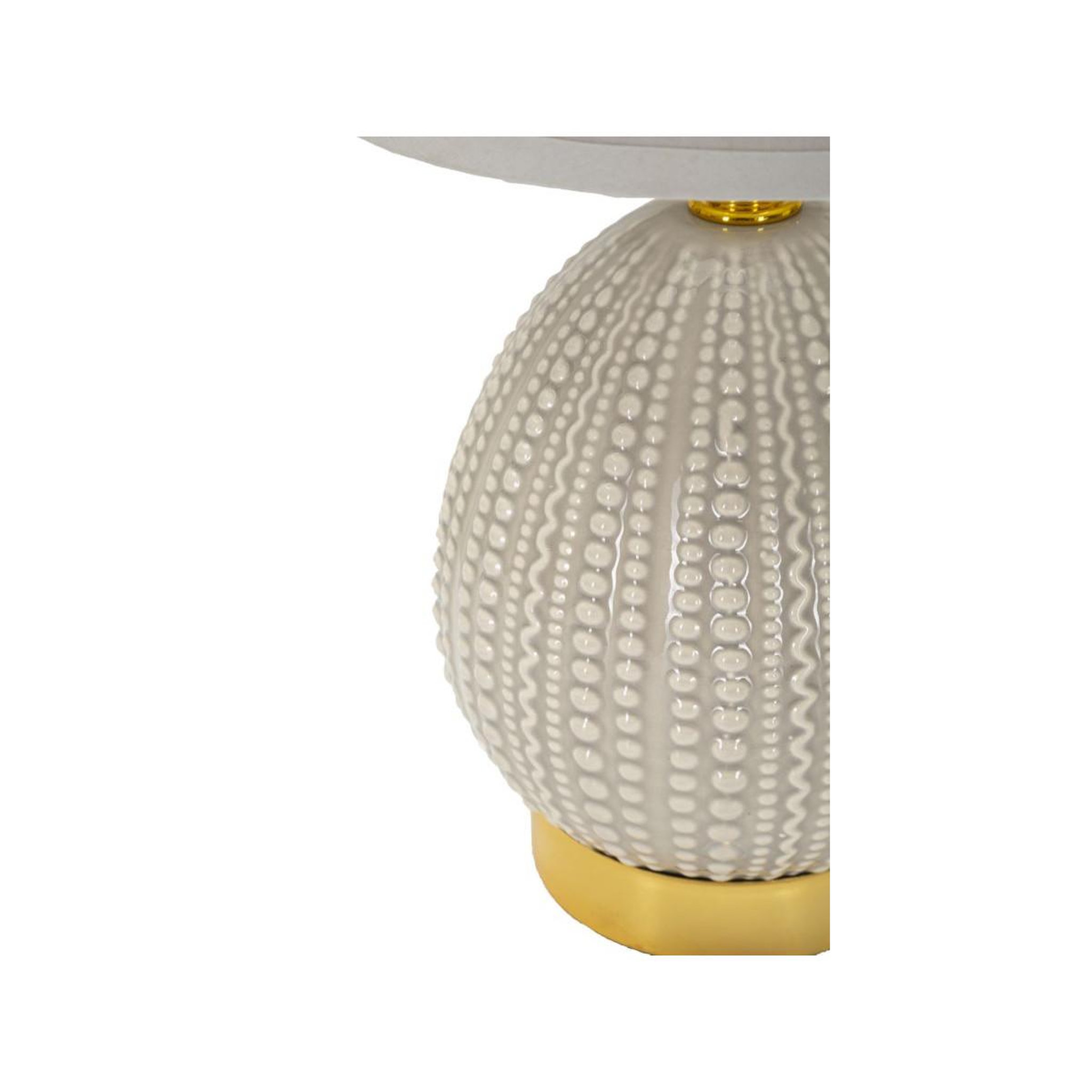 Voir la diapositive 4 : Paris Prix Lampe à poser en céramique  flavi  30cm gris