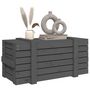 Voir la diapositive 5 : VIDAXL Boîte de rangement Gris 91x40,5x42 cm Bois massif de pin