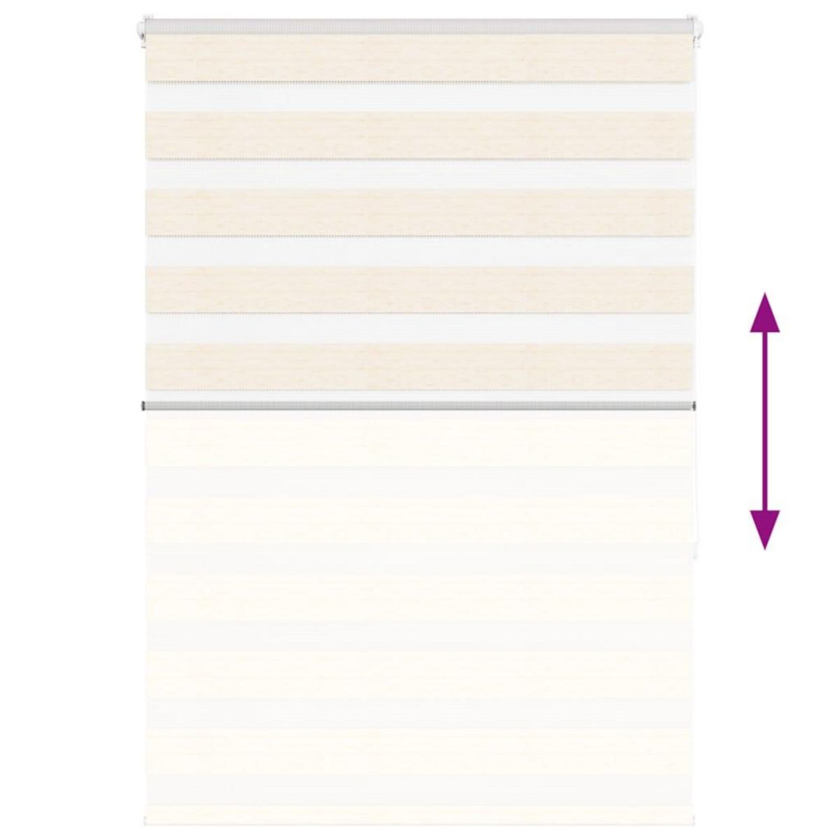 VIDAXL Store zebre beige marbre largeur du tissu 100,9 cm polyester