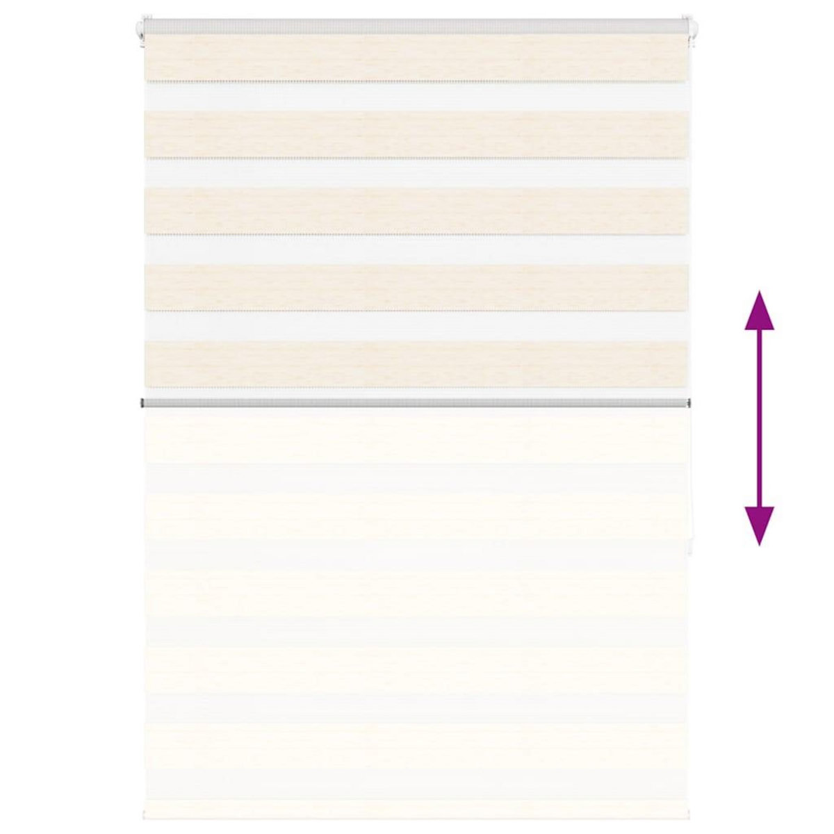 VIDAXL Store zebre beige marbre largeur du tissu 100,9 cm polyester