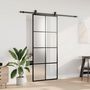 Voir la diapositive 3 : VIDAXL Porte coulissante kit de quincaillerie noir 90x205 cm verre ESG