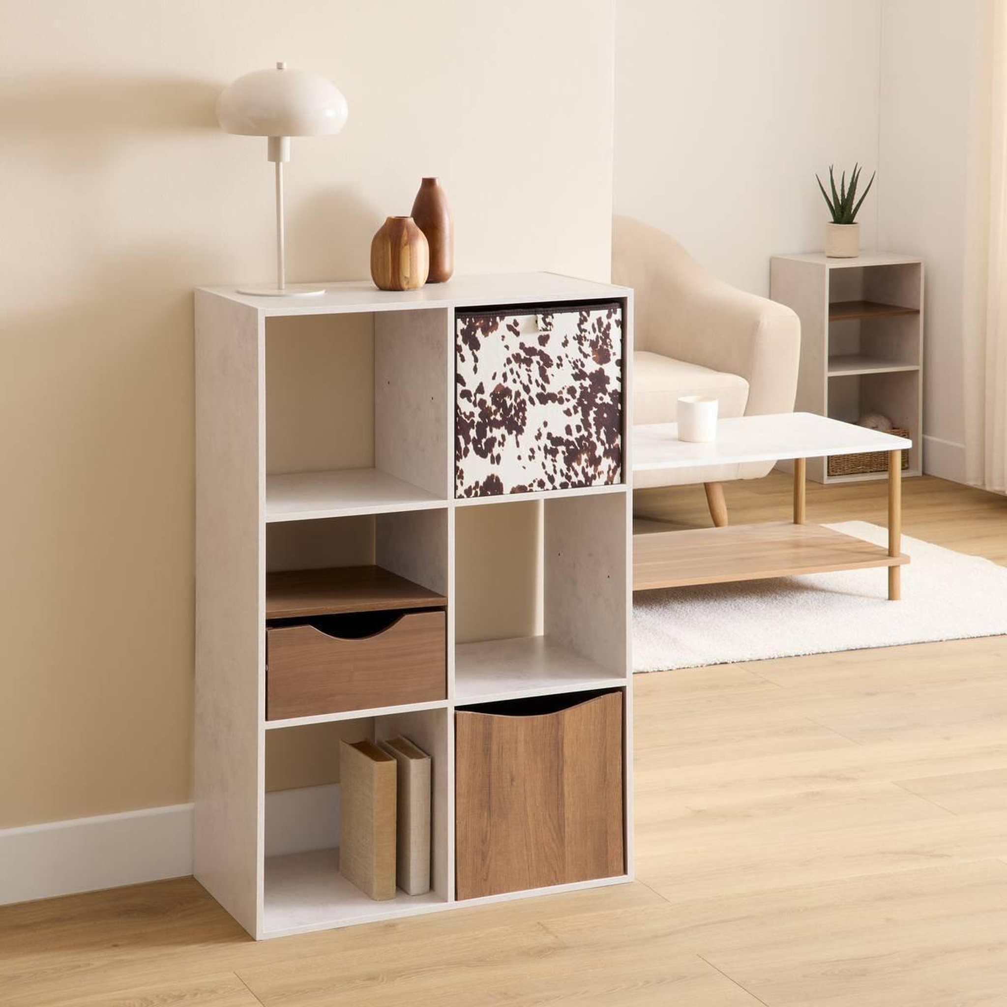 Voir la diapositive 4 : Paris Prix Étagère 6 Cases  Mix n'Modul  100cm Beige