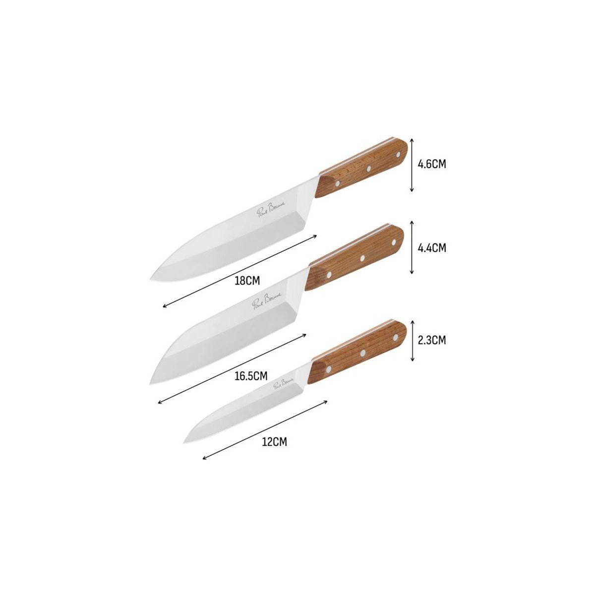 TEFAL Set de couteaux 3 couteaux Collection Paul Bocuse