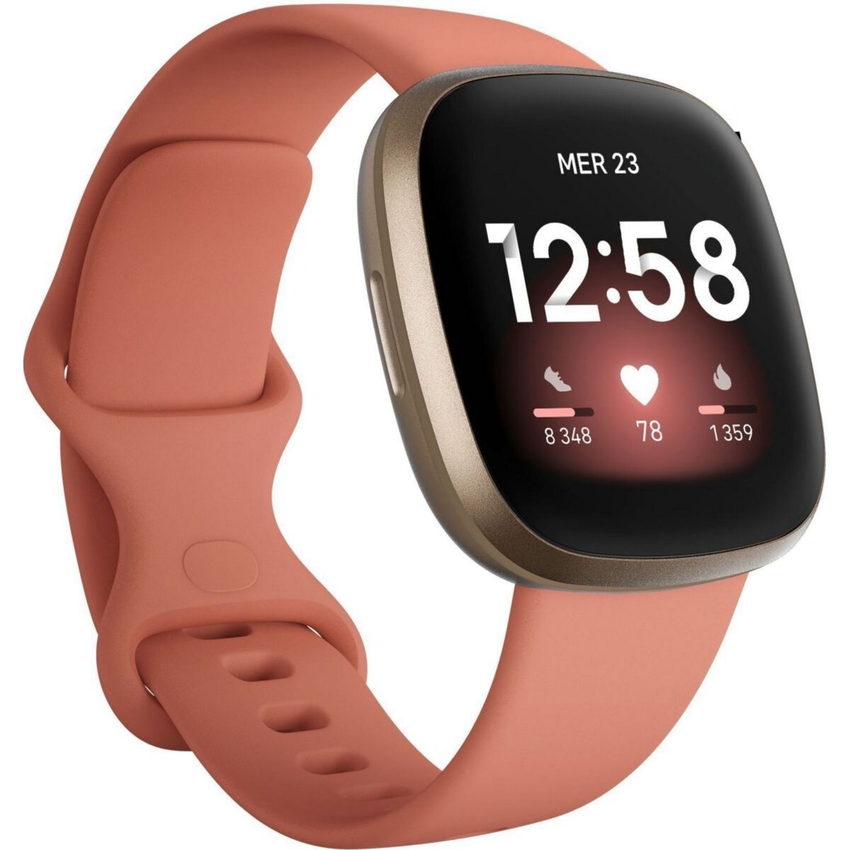 Fitbit Montre sport Versa 3 Or et Argile pas cher Auchan