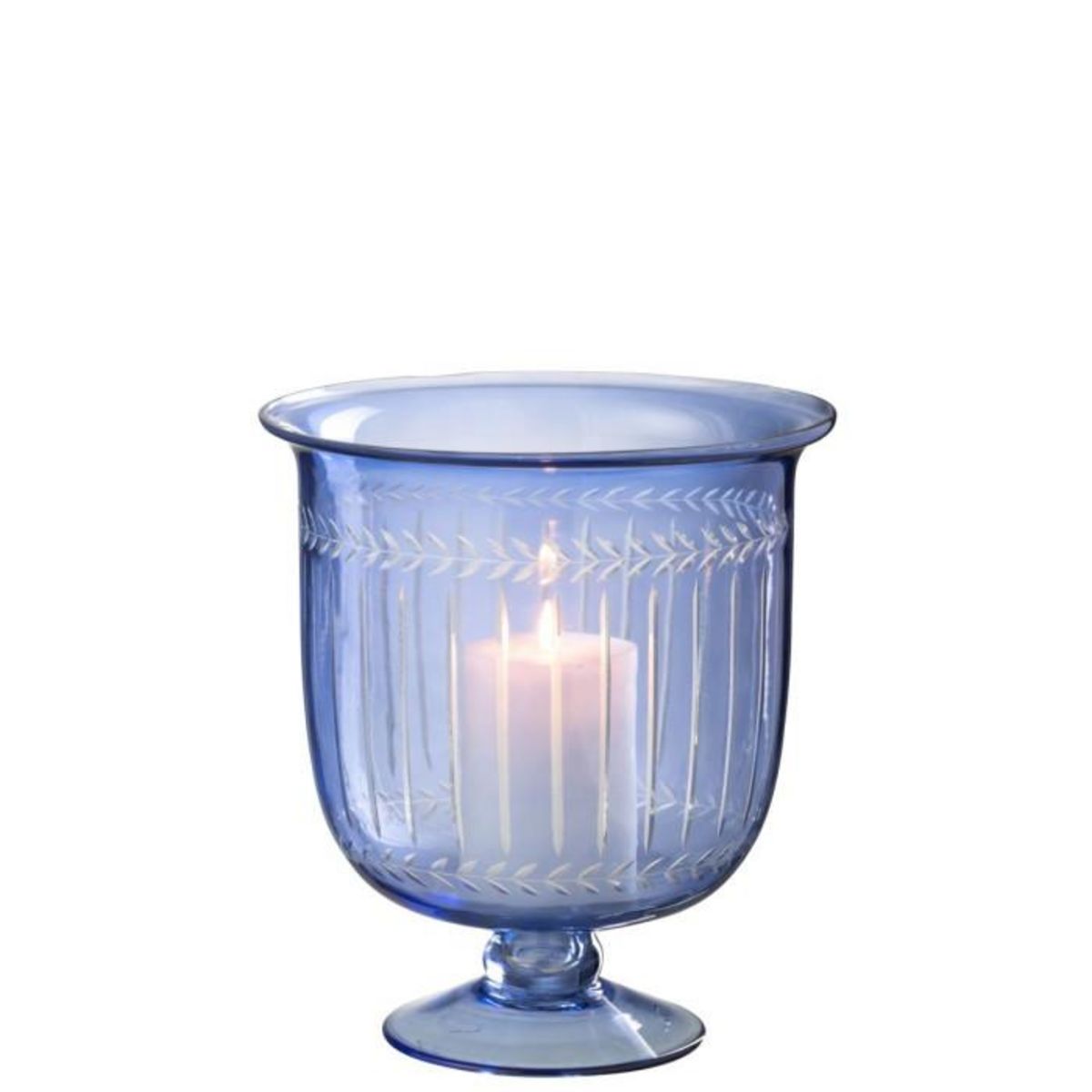 Paris Prix Photophore sur Pied en Verre  Tarifa  24cm Bleu