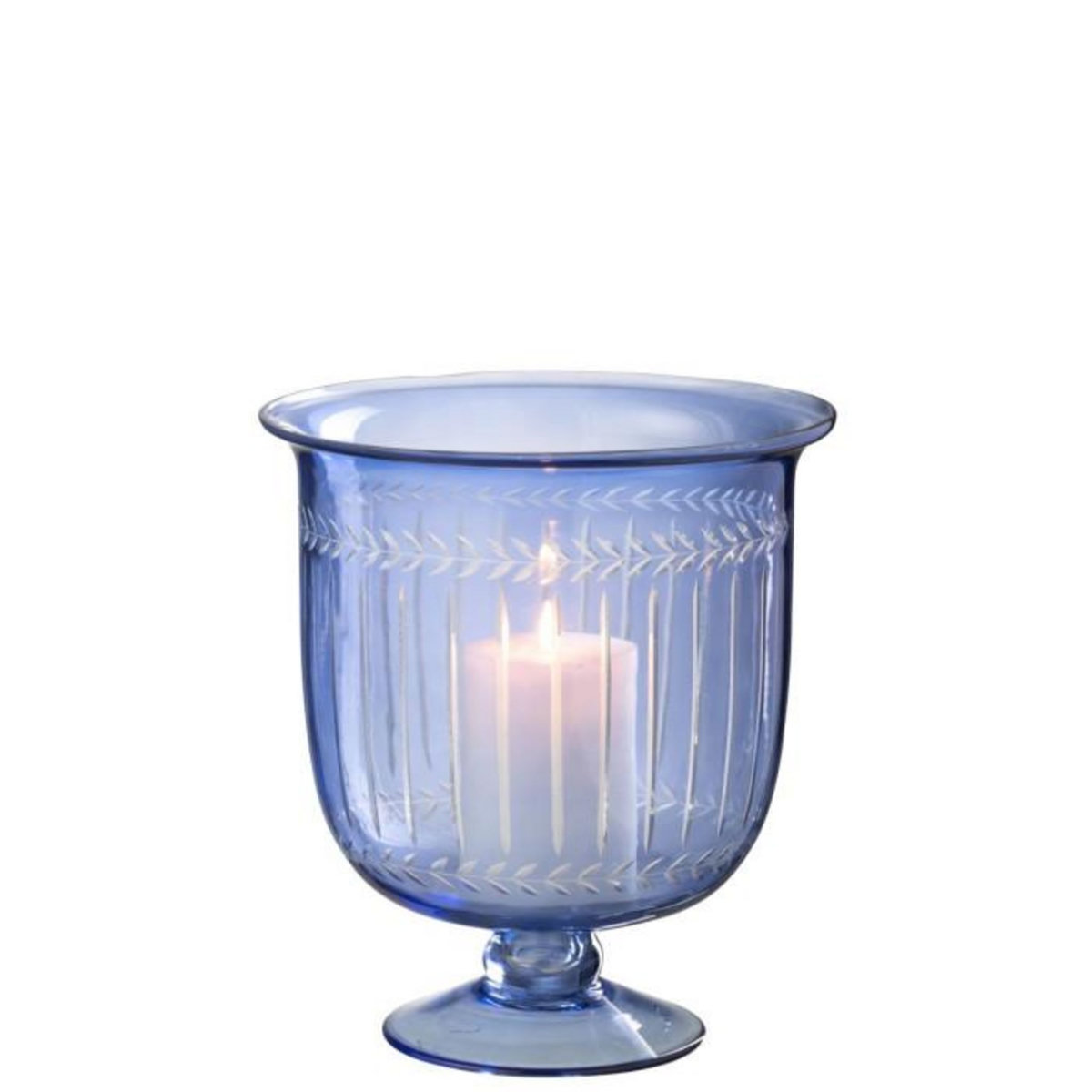 Paris Prix Photophore sur Pied en Verre  Tarifa  24cm Bleu