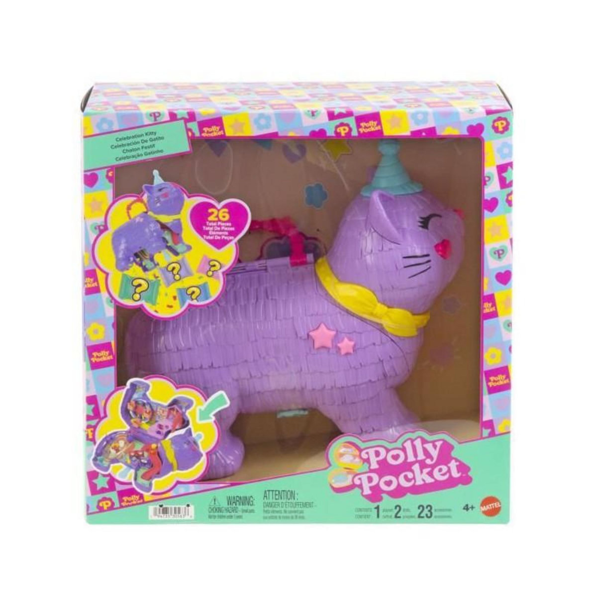 POLLY POCKET Polly Pocket - Coffret Fete du chaton - Avec mini-figurines et accessoires - Polly Pocket - JFT90