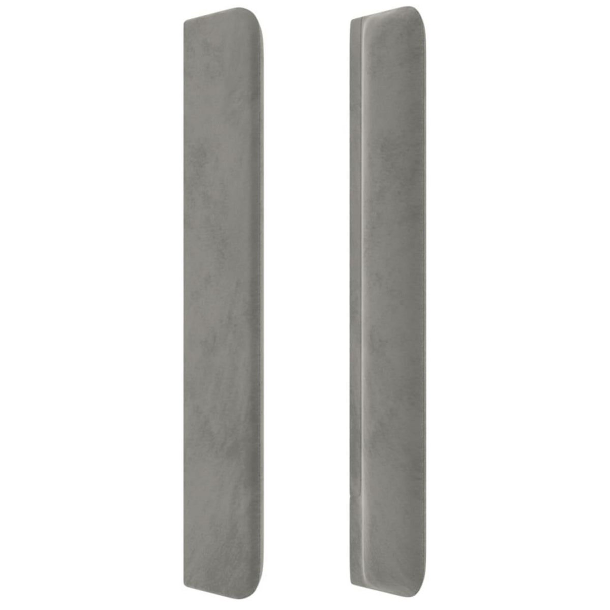 VIDAXL Tete de lit avec oreilles Gris clair 203x16x118/128 cm Velours