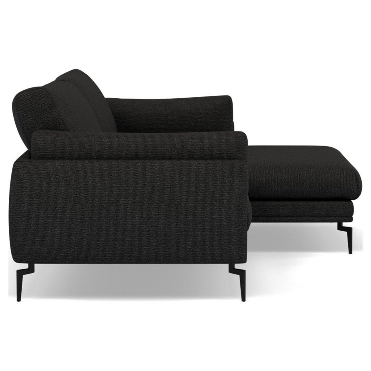 LISA DESIGN Carlos - canapé d'angle droit 4 places ultra moelleux en tissu texturé