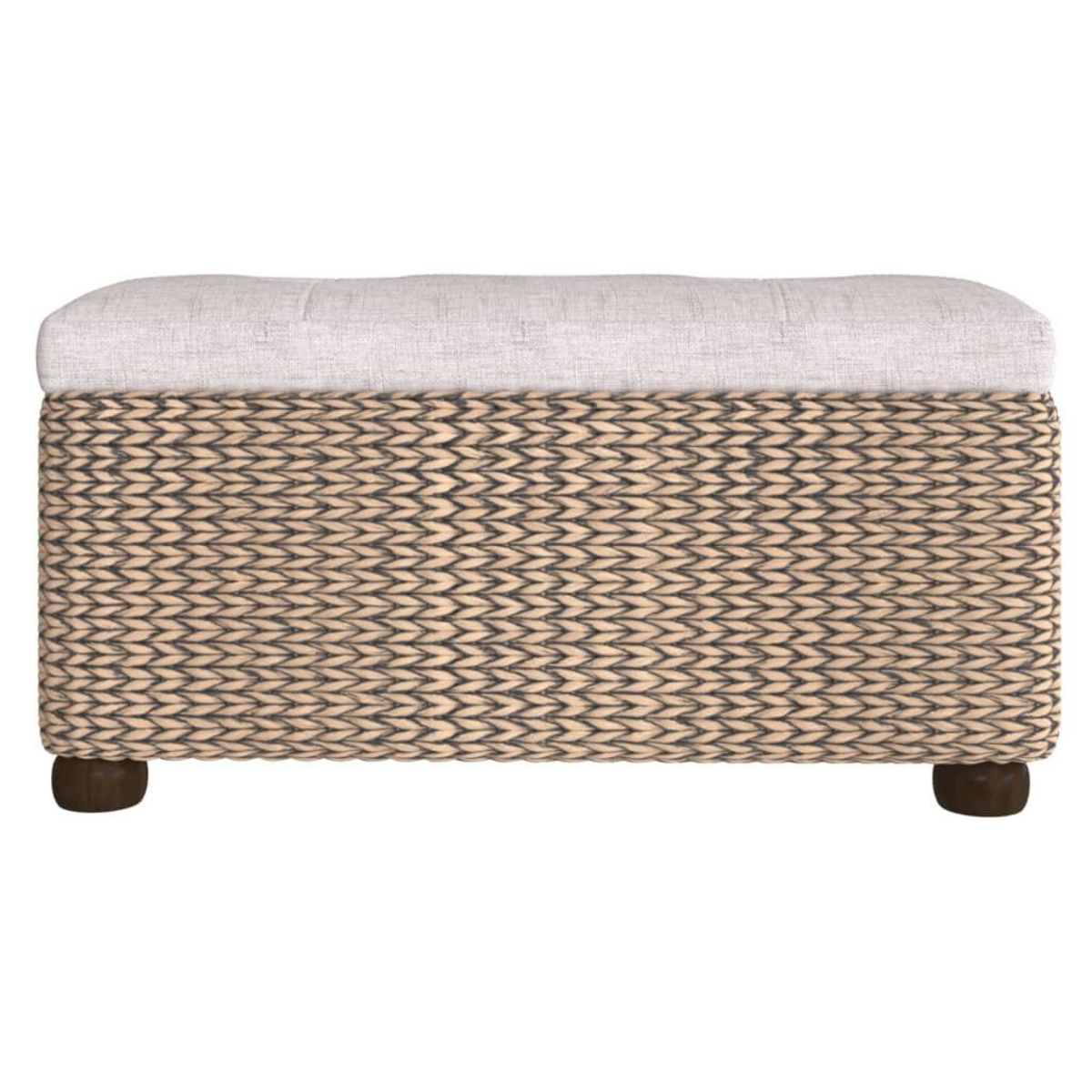 VIDAXL Bancs de rangement lot de 2 avec coussin gris 69 cm quenouille