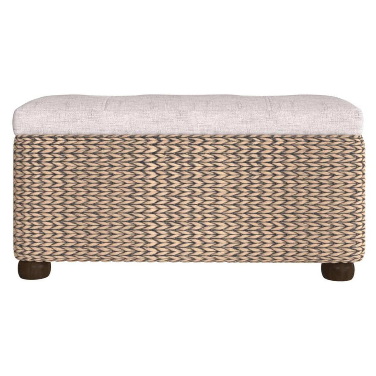VIDAXL Bancs de rangement lot de 2 avec coussin gris 69 cm quenouille