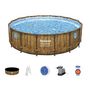 Voir la diapositive 1 : BESTWAY Piscine tubulaire Power Steel SwimVista avec hublots ronde 4,88 x 1,22 m - Bestway