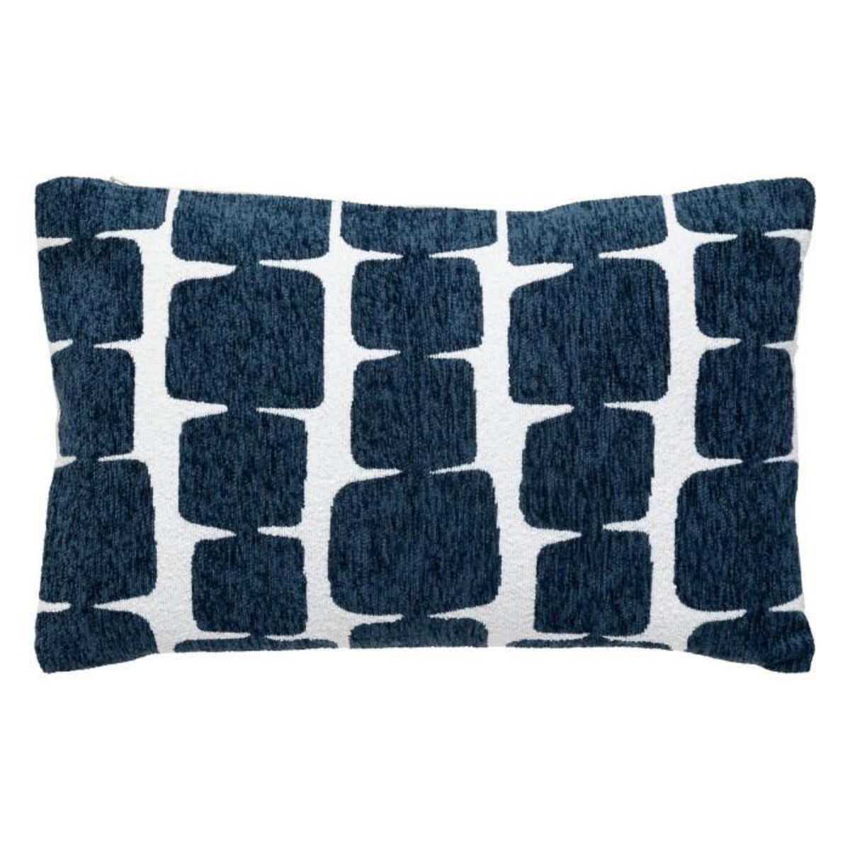 ATMOSPHERA Housse de Coussin Chenille  Jeni  30x50cm Bleu Égéen