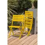 DCB GARDEN Chaise de jardin pliante - Aluminium - Moutarde - MARIUS