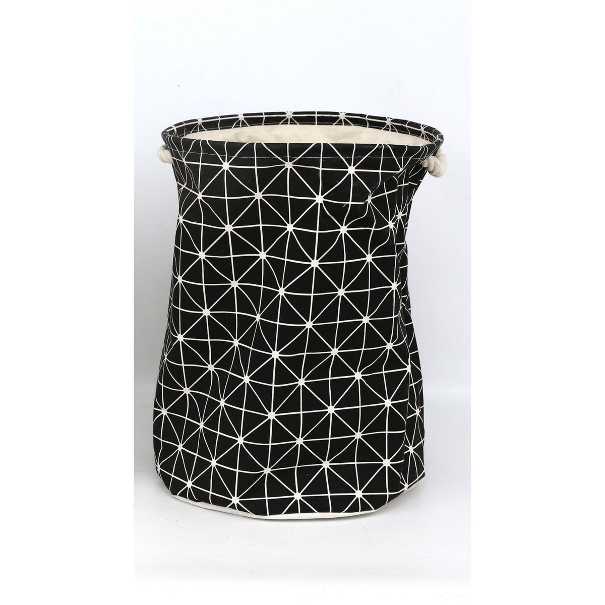 HEART OF THE HOME Panier à linge Géométrique - Diam. 38 x H. 42 cm