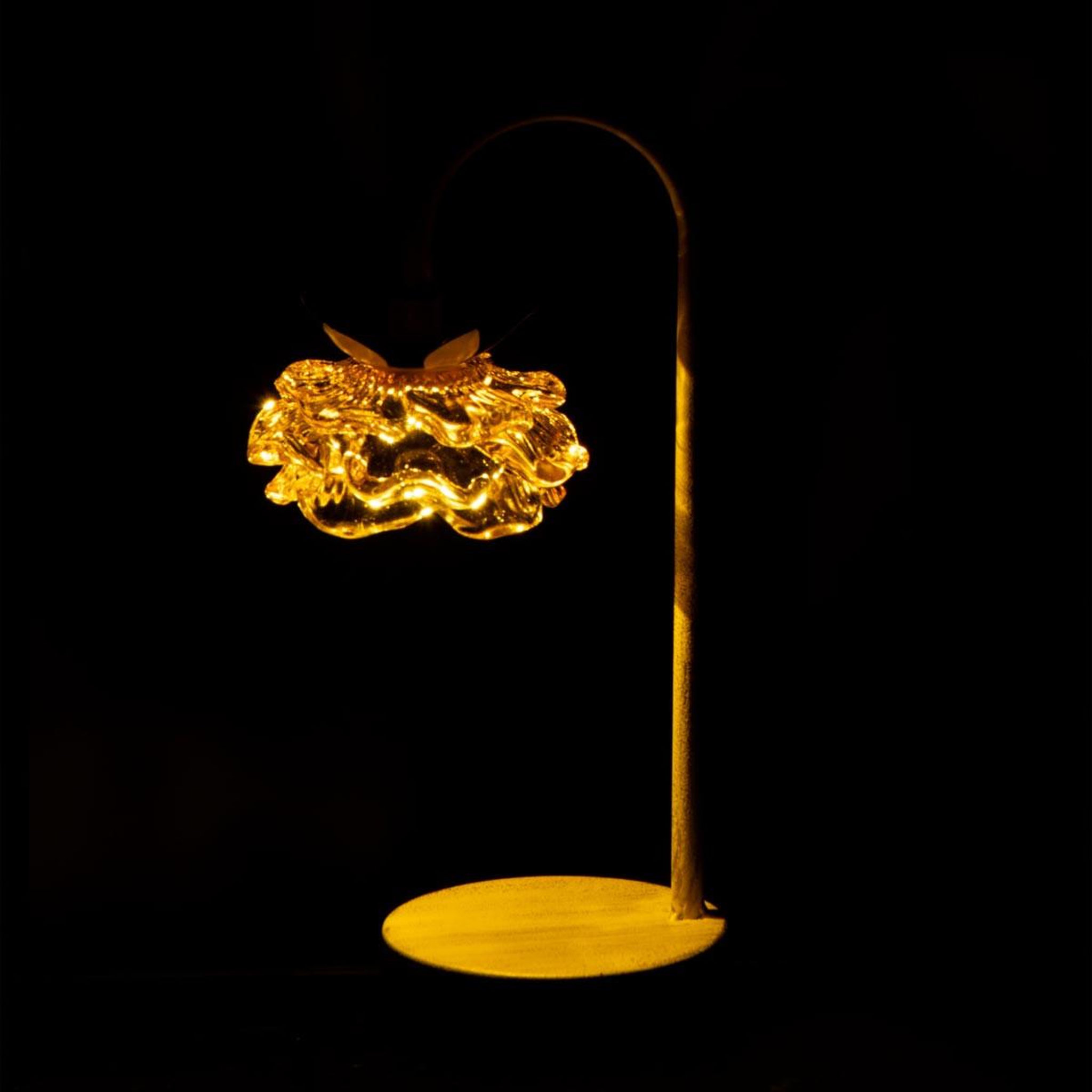 Voir la diapositive 4 : J-LINE Lampe à poser led fleur  fiore  36cm jaune
