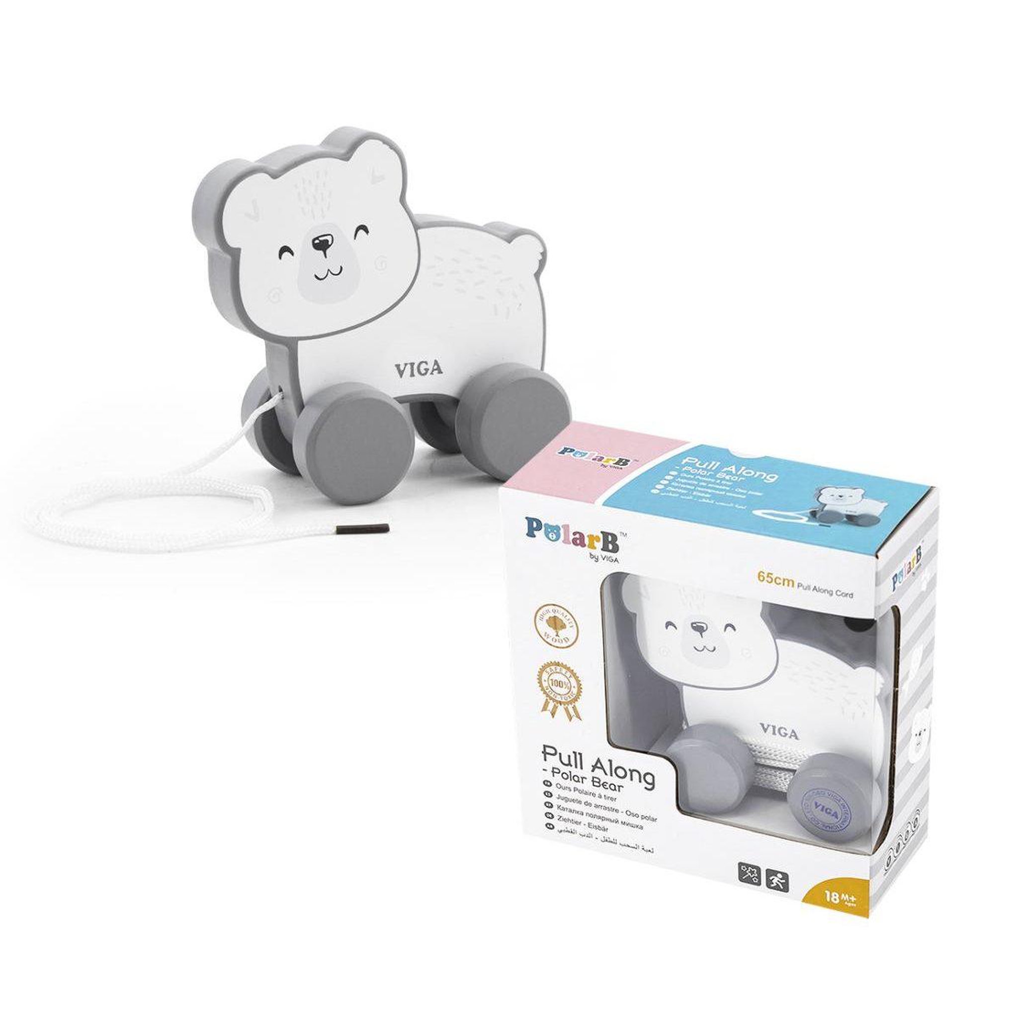 Voir la diapositive 2 : VIGA Jouet à tirer  44001 polarb - ours polaire