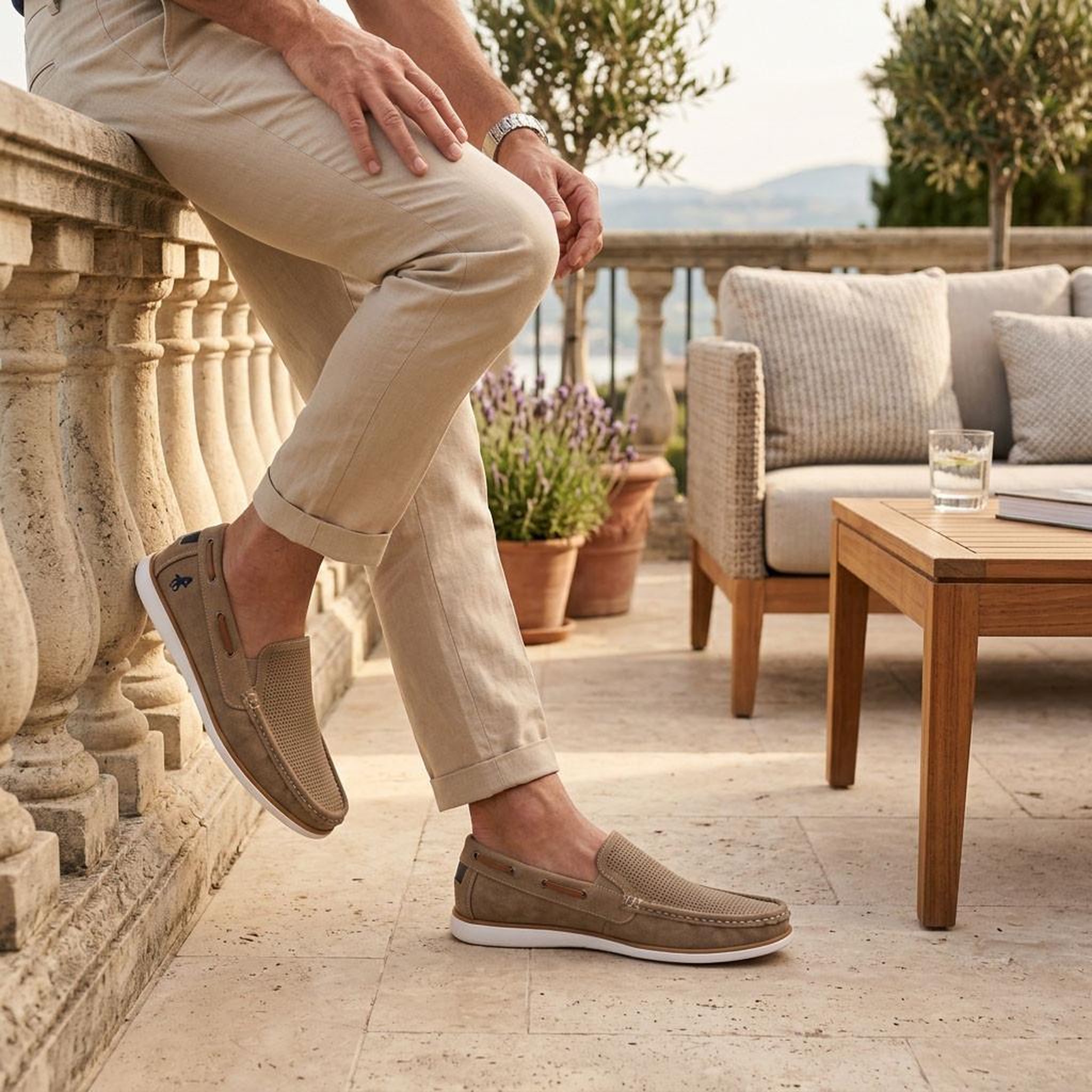 Voir la diapositive 5 : OZABI OZABI Mocassins homme respirants perforés confort été 39-45