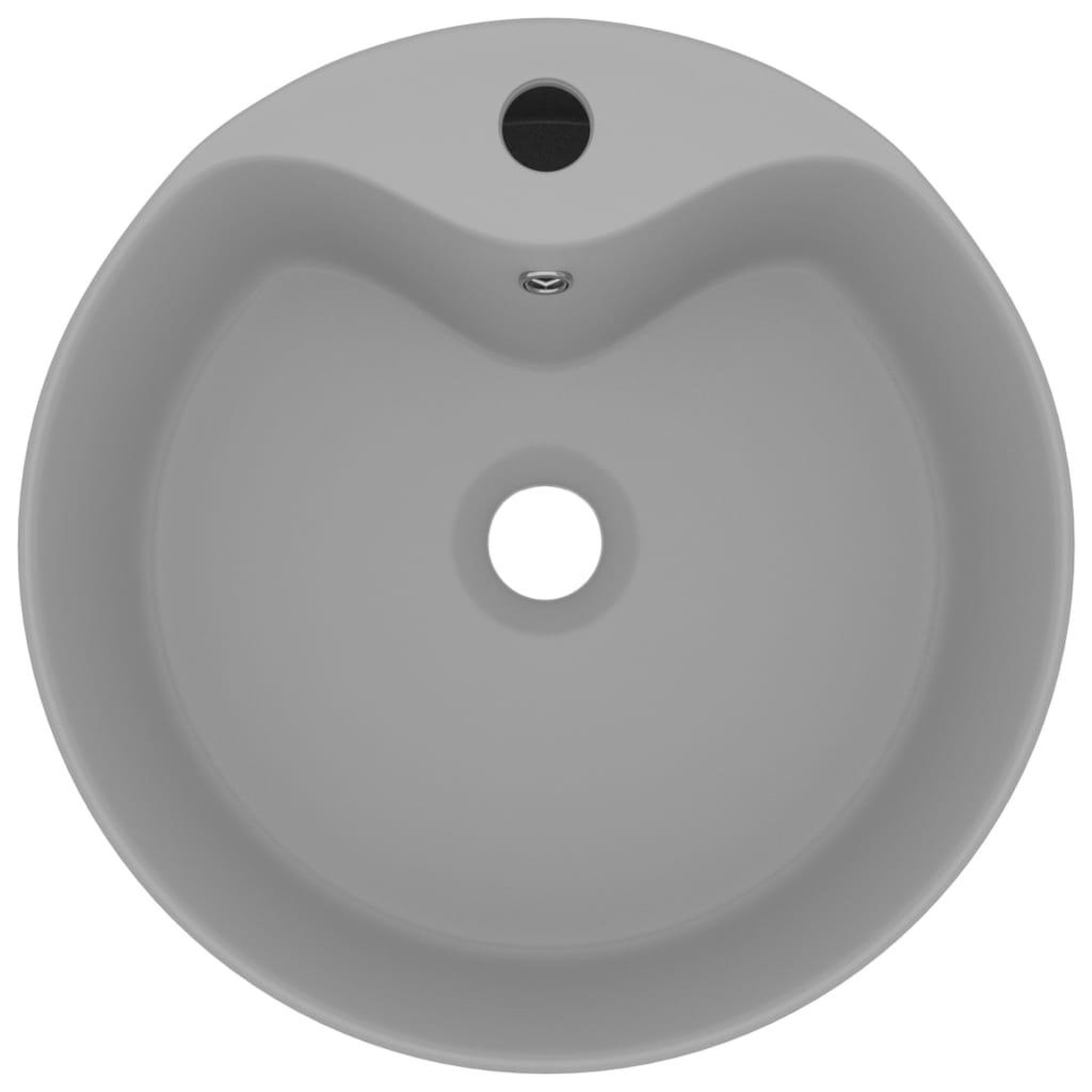 Voir la diapositive 3 : VIDAXL Lavabo de luxe avec trop-plein Gris clair mat 36x13cm Ceramique