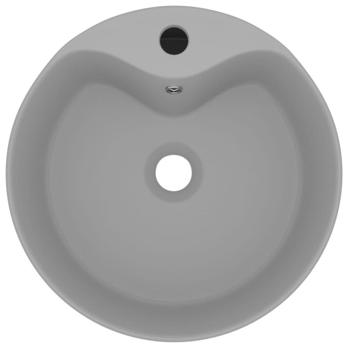 VIDAXL Lavabo de luxe avec trop-plein Gris clair mat 36x13cm Ceramique