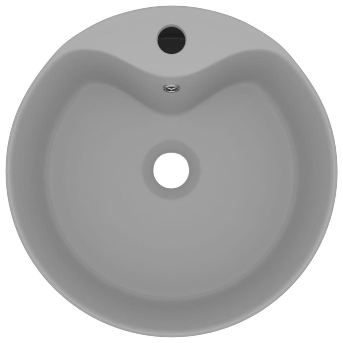 VIDAXL Lavabo de luxe avec trop-plein Gris clair mat 36x13cm Ceramique