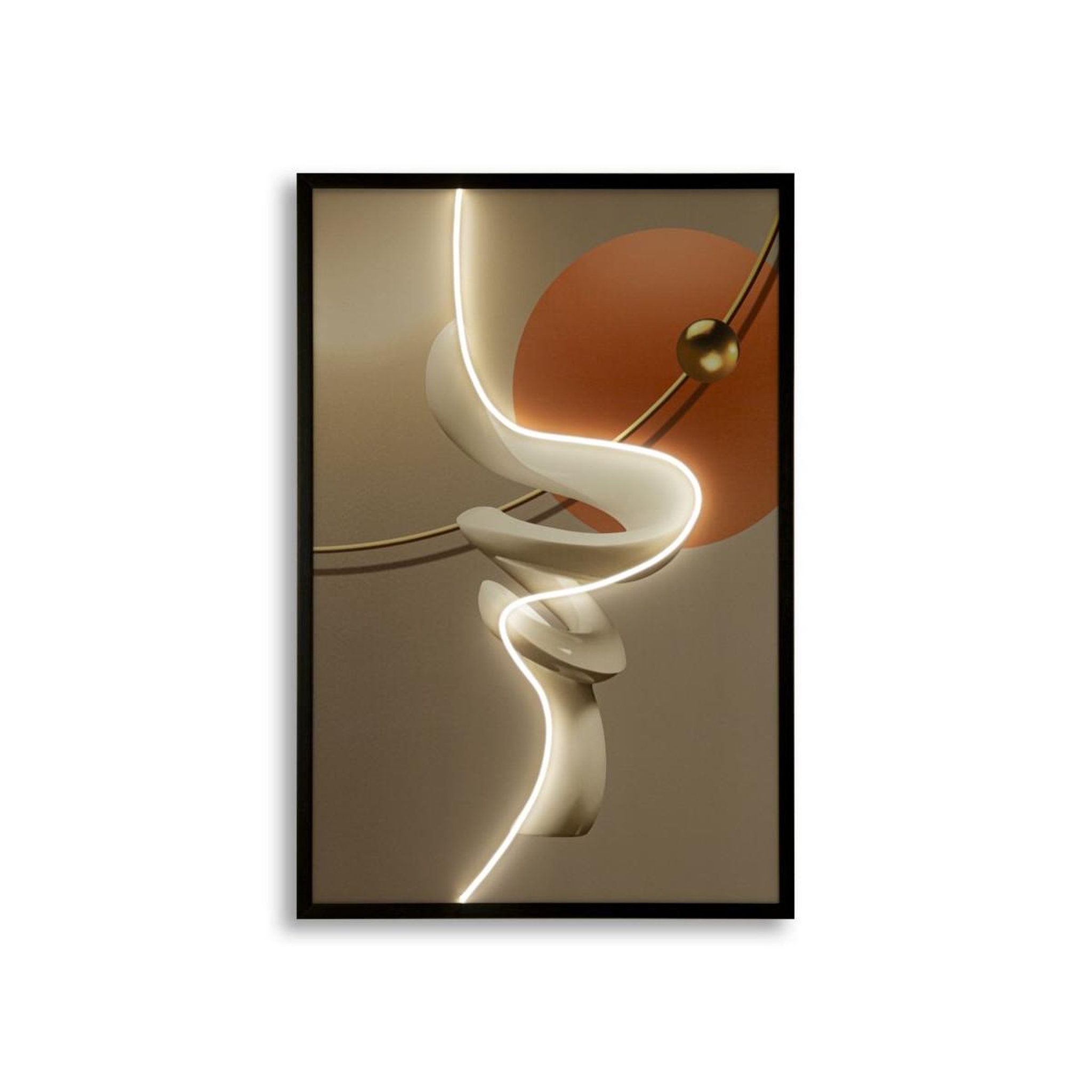 Voir la diapositive 5 : Paris Prix Tableau imprimé à led  abstract ii  80x120cm multicolore