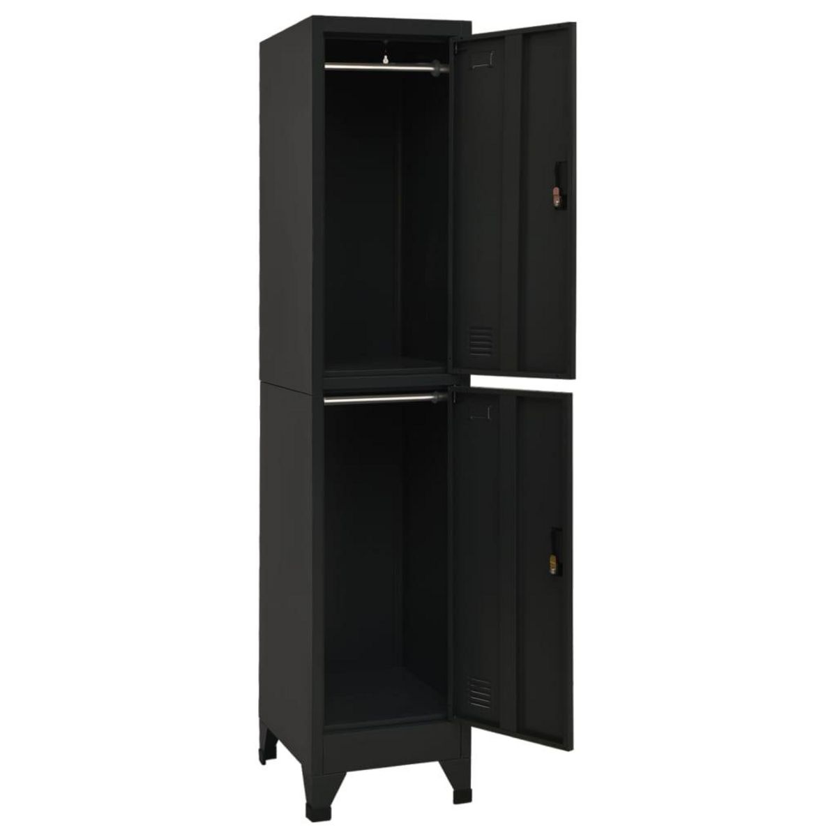 VIDAXL Armoire a casiers Noir 38x45x180 cm Acier