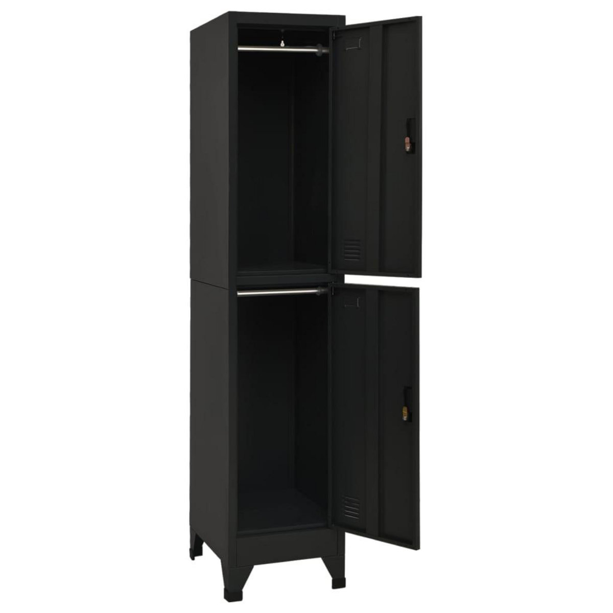 VIDAXL Armoire a casiers Noir 38x45x180 cm Acier